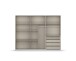 Drehtürenschrank >Modesty< in Glas seidengrau / seidengrau - 271x210x54 (BxHxT)