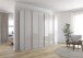 Drehtürenschrank >Modesty< in Glas seidengrau / seidengrau - 271x210x54 (BxHxT)