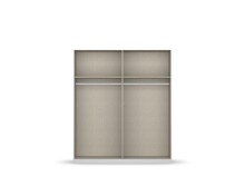 Drehtürenschrank >Modesty< in Glas seidengrau / seidengrau - 181x210x54 (BxHxT)