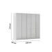 Drehtürenschrank >Modesty< in Glas seidengrau / seidengrau - 226x210x54 (BxHxT)