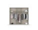 Drehtürenschrank >Modesty< in Glas seidengrau / seidengrau - 226x210x54 (BxHxT)