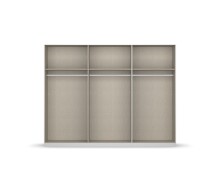 Drehtürenschrank >Modesty< in Glas seidengrau / seidengrau - 271x210x54 (BxHxT)