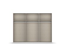Drehtürenschrank >Modesty< in Glas seidengrau / seidengrau - 271x210x54 (BxHxT)