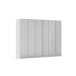 Drehtürenschrank >Modesty< in Glas seidengrau / seidengrau - 271x210x54 (BxHxT)