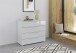 Kommode >Modesty< in Glas seidengrau / seidengrau - 93x81x42 (BxHxT)