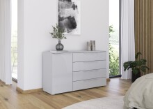 Sideboard >Modesty< in Glas seidengrau/seidengrau...