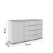 Sideboard >Modesty< in Glas seidengrau/seidengrau 140x81x42cm (BxHxT)