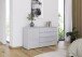 Sideboard >Modesty< in Glas seidengrau/seidengrau 140x81x42cm (BxHxT)