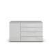 Sideboard >Modesty< in Glas seidengrau/seidengrau 140x81x42cm (BxHxT)