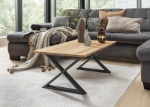 Couchtisch >2148< in Wildeiche Massiv, Gestell...