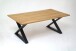 Couchtisch >2148< in Wildeiche Massiv, Gestell Metall - 110x40x60cm (BxHxT)