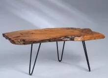 Couchtisch >Tallus< in braun, Teakholz + Metall -...