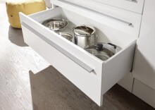 JAZZ 4 Moderne L- Küchenzeile ohne Elektrogeräte in Weiß Hochglanz, Geräumige L-Einbauküche mit viel Stauraum - 320 x 200 x 60 cm (B/H/T)