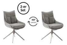 Küchenstuhl >PARKER< (2-er Set) in Anthrazit,...