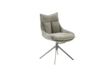 Küchenstuhl >PARKER< (2-er Set) in Cappuccino, Polyester - 57x85x65cm (BxHxT)