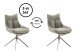 Küchenstuhl >PARKER< (2-er Set) in Cappuccino, Polyester - 57x85x65cm (BxHxT)
