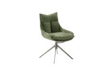 Küchenstuhl >PARKER< (2-er Set) in Olive, Polyester - 57x85x65cm (BxHxT)