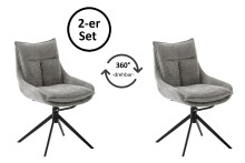 Küchenstuhl >PARKER< (2-er Set) in Anthrazit,...
