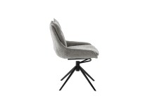 Küchenstuhl >PARKER< (2-er Set) in Anthrazit, Polyester - 57x85x65cm (BxHxT)