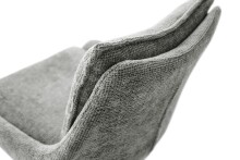 Küchenstuhl >PARKER< (2-er Set) in Anthrazit, Polyester - 57x85x65cm (BxHxT)