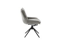 Küchenstuhl >PARKER< (2-er Set) in Anthrazit, Polyester - 57x85x65cm (BxHxT)