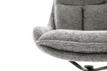 Küchenstuhl >PARKER< (2-er Set) in Anthrazit, Polyester - 57x85x65cm (BxHxT)