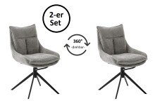 Küchenstuhl >PARKER< (2-er Set) in Anthrazit,...
