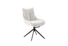 Küchenstuhl >PARKER< (2-er Set) in Creme, Polyester - 57x85x65cm (BxHxT)