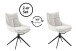Küchenstuhl >PARKER< (2-er Set) in Creme, Polyester - 57x85x65cm (BxHxT)