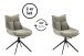 Küchenstuhl >PARKER< (2-er Set) in Cappuccino, Polyester - 57x85x65cm (BxHxT)