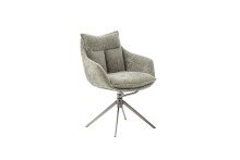 Küchenstuhl >PARKER< (2-er Set) in Cappuccino, Polyester - 65x85x65cm (BxHxT)