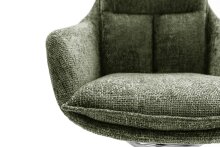 Küchenstuhl >PARKER< (2-er Set) in Olive, Polyester - 65x85x65cm (BxHxT)