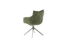 Küchenstuhl >PARKER< (2-er Set) in Olive, Polyester - 65x85x65cm (BxHxT)