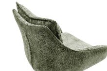 Küchenstuhl >PARKER< (2-er Set) in Olive, Polyester - 65x85x65cm (BxHxT)