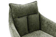 Küchenstuhl >PARKER< (2-er Set) in Olive, Polyester - 65x85x65cm (BxHxT)