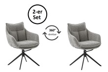 Küchenstuhl >PARKER< (2-er Set) in Anthrazit,...