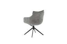 Küchenstuhl >PARKER< (2-er Set) in Anthrazit, Polyester - 65x85x65cm (BxHxT)