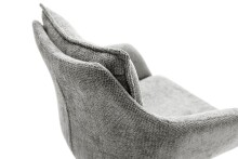 Küchenstuhl >PARKER< (2-er Set) in Anthrazit, Polyester - 65x85x65cm (BxHxT)