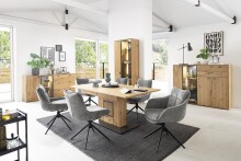 Küchenstuhl >PARKER< (2-er Set) in Anthrazit, Polyester - 65x85x65cm (BxHxT)