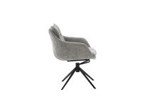 Küchenstuhl >PARKER< (2-er Set) in Anthrazit, Polyester - 65x85x65cm (BxHxT)