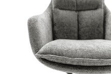 Küchenstuhl >PARKER< (2-er Set) in Anthrazit, Polyester - 65x85x65cm (BxHxT)