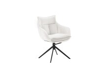 Küchenstuhl >PARKER< (2-er Set) in Creme, Polyester - 65x85x65cm (BxHxT)