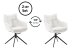 Küchenstuhl >PARKER< (2-er Set) in Creme, Polyester - 65x85x65cm (BxHxT)