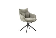 Küchenstuhl >PARKER< (2-er Set) in Cappuccino, Polyester - 65x85x65cm (BxHxT)