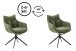 Küchenstuhl >PARKER< (2-er Set) in Olive, Polyester - 65x85x65cm (BxHxT)