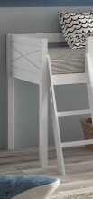 Spielbett >SCOTT< in Bett Kiefer, Beimöbel MDF weiß lackiert, Kiefer und MDF