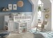 Spielbett >SCOTT< in Bett Kiefer, Beimöbel MDF weiß lackiert, Kiefer und MDF
