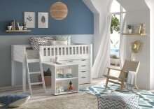 Spielbett >SCOTT< in Bett Kiefer, Beimöbel MDF...