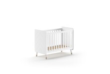 Babybett >BILLY< in Satin Weiß, MDF -...