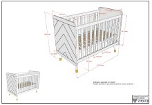 Babybett >BILLY< in Olive Grün, MDF - 123,6x96x68cm (BxHxT)